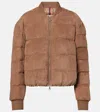 Moncler Pollet Suede Bomber Jacket In 0