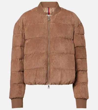 MONCLER POLLET SUEDE DOWN JACKET