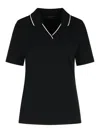 Moncler Patch Logo Polo Shirt In Black