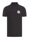 Moncler Polo Shirt With Logo In Black