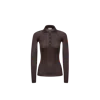 Moncler Long Sleeve Polo Shirt In Brown