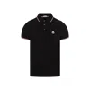 Moncler Cotton Piquet Polo Shirt With Tricolour Finishes