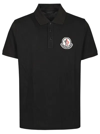 Moncler Pixel Effect Logo Polo Shirt In Multicolor