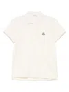 Moncler Short-sleeved Polo Shirt In Neutral