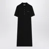 Moncler Polo Dress Logo Collar Short Sleeves In Black