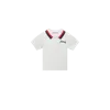 Moncler Embroidered Logo Cotton Polo Shirt White In White