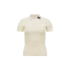 Moncler Hand-beaded Cotton Blend Polo Shirt, Women, White, Size: M In White