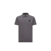 Moncler Logo Patch Polo Shirt In Gray