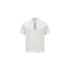 Moncler Polo En Piqué De Coton À Finitions Logo In White