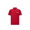 Moncler Lapel Short Sleeve Polo Shirt In Red