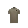 Moncler Logo Cotton Piquet Polo Shirt In Gray