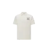 Moncler Polo En Piqué De Coton À Monogramme In Neutral