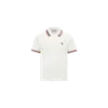 Moncler Polo En Piqué De Coton In Blanc