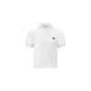 Moncler Cotton Piquet Polo Shirt White In White
