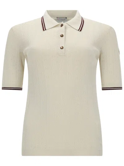 Moncler Polo In Maglia In Neutral