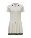 Moncler Polo Knitted Minidress In White