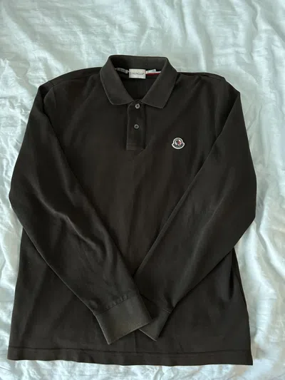 Pre-owned Moncler Polo Long Sleeves Brown