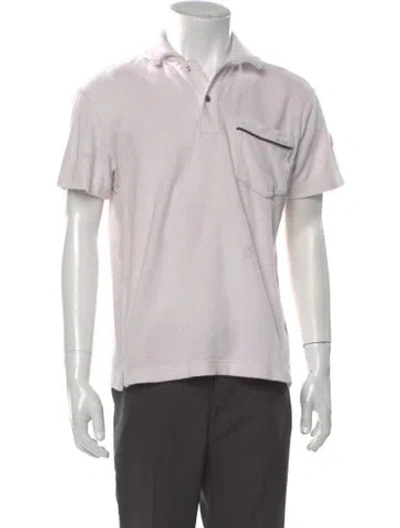 Pre-owned Moncler Polo Manica Corta Collar Polo Shirt In Pink