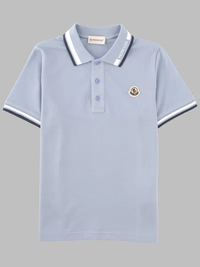 Moncler Polo Maniche Corte In Blue