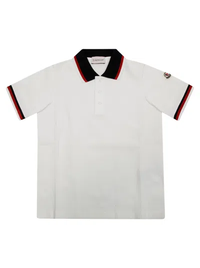 Moncler Polo Mm Profili In White