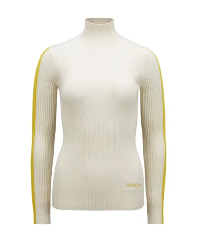 Moncler Polo-neck Jumper In White