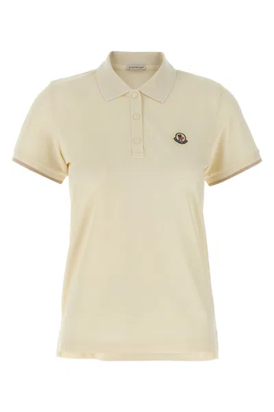 Moncler Polo Patch Logo In Neutral