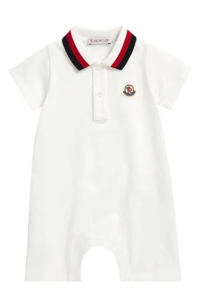 Moncler Kids'  Polo Romper In Natural