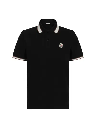 Moncler Polo Shirt In Black