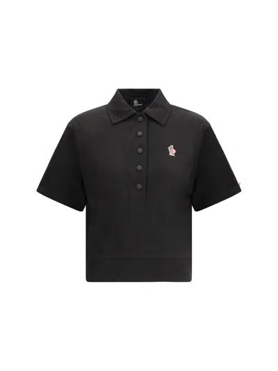 Moncler Polo Shirt In Black