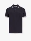 Moncler Cotton Polo Shirt In Blue