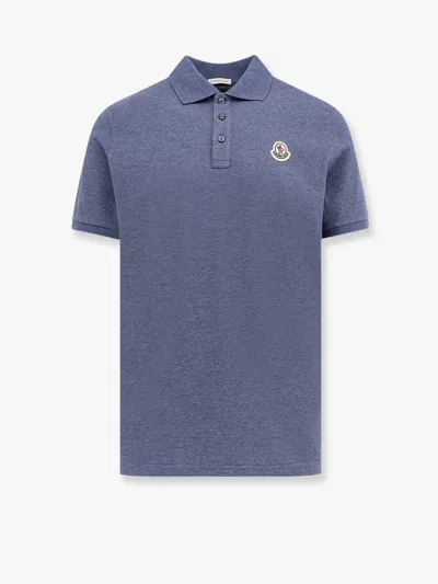 Moncler Polo Shirt In Blue