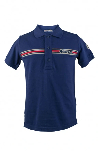 Moncler Polo Shirt In Blue