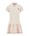 Moncler Polo Shirt Dress In Pink