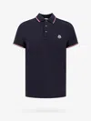 Moncler Short Sleeve Round Collar Polo Shirt In Grey
