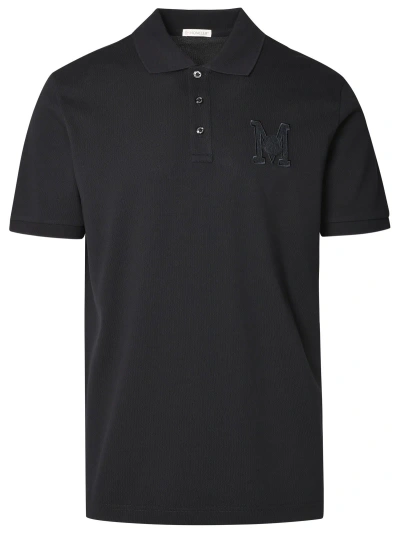 Moncler Polo Shirt In Blue Cotton In Default Title