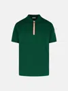 Moncler Polo Shirt In Green Cotton In Green