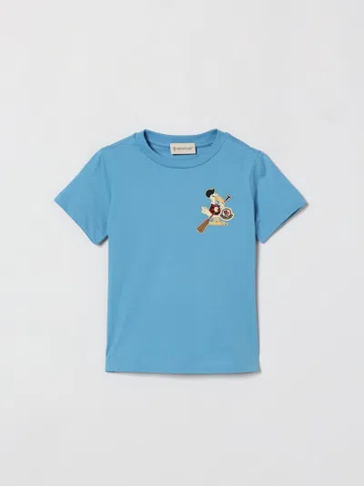 Moncler Polo Shirt Kids In Blue