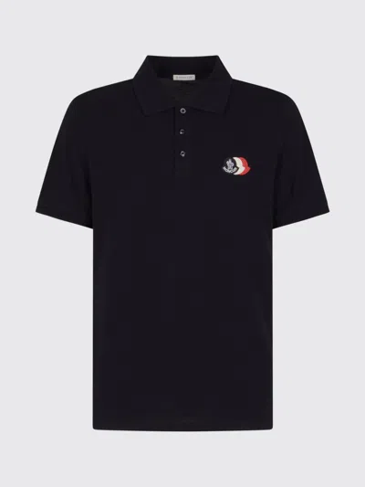 Moncler Polo Shirt Men  In Black