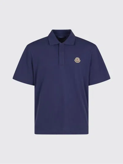 Moncler Polo Shirt Men  In Blue