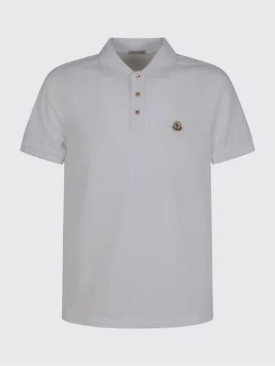 Moncler Polo Shirt Men In White