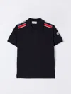 Moncler Polo En Piqué De Coton In ネイビー