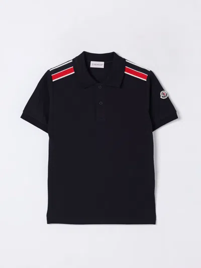 MONCLER POLO SHIRT MONCLER KIDS COLOR NAVY,G78214045