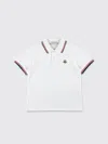 Moncler Kids' ポロシャツ  ボーイ カラー ホワイト In White