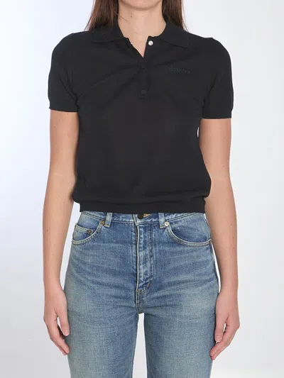 MONCLER POLO SHIRT WITH EMBROIDERED LOGO