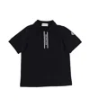 Moncler Polo Shirt With Lapel Short Sleeve In Blue