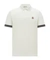 Moncler Polo Shirt With Lapel Short Sleeve In White