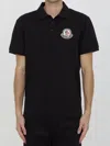 Moncler Polo Shirt With Logo In Black