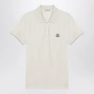 Moncler Polo Shirt With Logo Patch In Animal Print