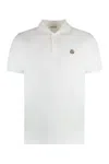 Moncler Logo Patch Short-sleeved Polo Shirt In White