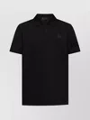 Moncler Polo Shirt With Short Sleeves And Collar In Black